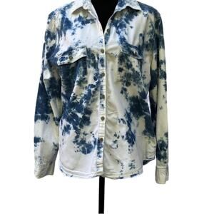 GARAGE Boyfriend Tie Die Denim Shacket M/L